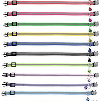 KZHAREE Collar reflectante de nailon para gato, campana, ajustable, para perros pequeños (12 piezas/juego) - BESTMASCOTA.COM