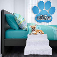 Ideas en la vida escaleras de mascotas rampa para camas de alta – Doggy pasos para perros pequeños y gatos para Galaxy Tab de carcasa rígida en una escalera de 3 paso perro para sofá, cama, silla o coche altas - BESTMASCOTA.COM