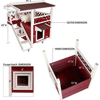 Petsfit Outdoor Cat House with Escape Door and Stairs - BESTMASCOTA.COM