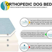 KOPEKS - Orthopedic Memory Foam Dog Bed With Pillow and Waterproof Liner & Anti-Slip Bottom - BESTMASCOTA.COM