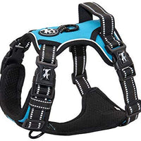PoyPet 2019 - Arnés para perro con 4 hebillas a presión, reflectante con 2 ganchos delanteros y traseros y un mango de fácil control [no necesita pasar por encima de la cabeza del perro] - BESTMASCOTA.COM