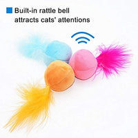 petfavorites Furry Sonajero Pelota gato juguete con Plumas y Catnip – La mejor interactivo Pom Pom bolas para gatos, suave/ligero/2 inch, Bulk Pack. - BESTMASCOTA.COM