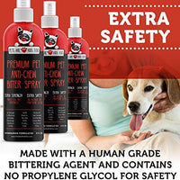 Spray antimasticable para adiestramiento de perros: no masticar amargo y disuasorio de mascotas para perros y gatos – Corrección de comportamiento para dejar de masticar y lamer – seguro para muebles, patas y vendajes – 8 oz - BESTMASCOTA.COM