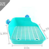 Kathson - Jaula de arena de animales pequeños, para entrenar en esquina, inodoro para mascotas, ideal para conejo, conejo, chinchilla, hurón, cobaya, hámster (color al azar) - BESTMASCOTA.COM