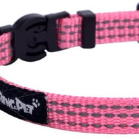 Collar de seguridad de nailon reflectante para gato, collar ajustable, con campanilla y y adorno de huella de la marca Bingpet - BESTMASCOTA.COM
