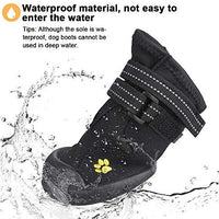 Zacro Botas protectoras para perro, 4 unidades, zapatos impermeables para perros medianos a grandes, zapatos protectores con dos correas de sujeción reflectantes y suela antideslizante resistente, tamaño: 4 – 8 - BESTMASCOTA.COM