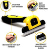 Herramienta para descamaciones profesional y aseo de mascotas, cepillo, D-shedz para razas de perros, gatos con pelo corto o largo, pequeño, mediano y grande, de la marca Thunderpaws - BESTMASCOTA.COM