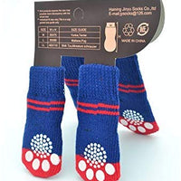 LFPET Calcetines de algodón para control de tracción, para perros de interior, antideslizantes, 5 pares, color al azar - BESTMASCOTA.COM