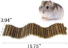 Rat Bendy larga suspensión Bridges,Guinea Pig Túnel flexible,Gerbil rampa de madera, jaula de chinchilla escalera grande, madera natural masticables juguetes para animales pequeños, roedores, ratón, erizo, hámster enano - BESTMASCOTA.COM