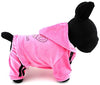 SMALLLEE_Lucky_STOE Pet Clothes Small Dog Cat Velvet Crown Jumpsuit Coat Hooide Pajamas Tracksuit - BESTMASCOTA.COM