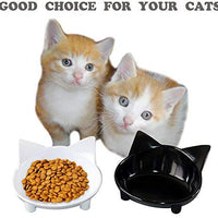 Lorde - Cuencos para gatos, cuencos de comida para gatos poco profundos, platos anchos para gatos, cuencos antideslizantes, cuencos de comida para gatos para aliviar la fatiga del bigote y los cuencos de agua, juego de 2 - BESTMASCOTA.COM