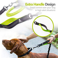 SparklyPets Heavy Duty Rope Bungee Leash for Large and Medium Dogs with Anti-Pull for Shock Absorption - No Slip Reflective Leash for Outside - BESTMASCOTA.COM