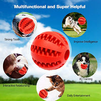 Pelota de juguete QINUKER para mascotas, interactiva, duradera, fuerte para masticar, jugar a IQ, juguete de entrenamiento para masticar, suave goma natural, resistente a mordeduras para cachorros pequeños y medianos en interiores y exteriores - BESTMASCOTA.COM