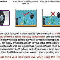 Freesea - Calentador sumergible para acuario (50 W, 75 W, 100 W) con pantalla LED de temperatura - BESTMASCOTA.COM