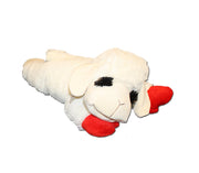 Producto oficial de chuletas de cordero Jumbo para perro de Multipet´s, sensación esponjosa, juguete color blanco juguete, 24 pulgadas - BESTMASCOTA.COM
