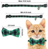 Malier 4 Pack Cat Collar Breakaway with Classic Plaid Bow Tie with Bell Perfact for Cats Kitty Kitten, Adjustable from 6.3~10.2 inch - BESTMASCOTA.COM