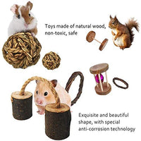 Juguetes para mascotas de cobaya, manzana natural y abedul, divertido juguete para ejercitar mancuernas, mantiene a tu pequeña mascota más cerca de la naturaleza, cuidado de los dientes molar, para chinchilla hámster conejos, pájaro, rata, gerbo. - BESTMASCOTA.COM