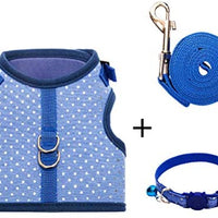 BINGPET Arnés para gato con correa y cuello para caminar, a prueba de escape, con correa de 59 pulgadas – Arneses de chaleco suave ajustable para gatos de tamaño mediano grande - BESTMASCOTA.COM