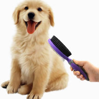 Hertzko – Brocha de cerdas y alfileres de doble cara para perros y gatos con pelo largo o corto – cerdas densas que eliminan el pelo suelto de la capa superior y peine de pines que elimina los enredos y la capa inferior muerta - BESTMASCOTA.COM