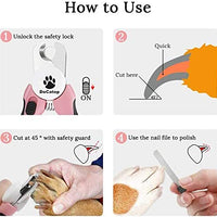 Dog Nail Clippers Pet Nail Trimmers Nail File Set Razor Sharp Blades Safety Guard Sturdy Non Slip Handles Professional Grooming Tool for Large and Small Animals Vet Recommended - BESTMASCOTA.COM