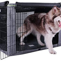 Petsfit Durable Double Door Polyester Dog Crate Cover with Mesh Window - BESTMASCOTA.COM