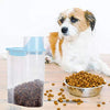 Contenedor de almacenamiento de alimentos para mascotas con taza de medición, boquilla de vertido y hebilla de sellado dispensador de alimentos para perros y gatos - BESTMASCOTA.COM