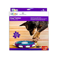 Nina Ottosson Dog Twister Advanced Dog Puzzle Toy - El estimulante juego de dispensación de dulces para cajas de juguetes de perros inteligentes, OS, Púrpura - BESTMASCOTA.COM