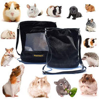 Asoract Hedgehog Carrier Pouch, Newly Designed Sugar Glider Bonding Pouch Super Soft Coral Fleece Portable Small Animal Travel Carrier with Adjustable Shoulder Strap Breathable Mesh for Sugar Gliders - BESTMASCOTA.COM