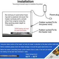 UPETTOOLS Calentador sumergible para acuario, termostato de agua para acuario, ajustable para 3 ~ 120 galones con controlador de temperatura 50 W/100 W/250 W/300 W/500 W, 2 ventosas - BESTMASCOTA.COM