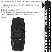 Calentador sumergible para acuario, calentador de tanque de pescado ajustable compacto fiable Betta, resistente al calor, con controlador de temperatura externo, 100 W/300 W, 10-60 galones - BESTMASCOTA.COM