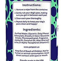 Petpost | Toallitas para patas para perros – Limpia y calma las patas de perro picante – 70 almohadillas de algodón ultra suaves y grandes en aceite de coco, aceite de jojoba y limpiador de aloe - BESTMASCOTA.COM