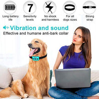 Collar para perro sin ladridos con detección inteligente de vibración y golpes inofensivos – Dispositivo recargable antiladridos para perros pequeños, medianos y grandes - BESTMASCOTA.COM