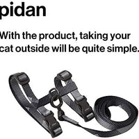 pidan - Juego de arnés y correa para gato a prueba de fugas, chaleco ajustable para gato con clip de metal, correa de 3.9 ft, ajuste cómodo para mascotas, gatitos, conejos, animales pequeños - BESTMASCOTA.COM