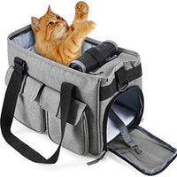 Pettom - Bolsa de viaje para perros y gatos con forro polar, resistente para perros pequeños, gatos, cachorros, gatitos, conejos - BESTMASCOTA.COM