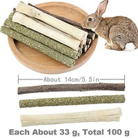 Dbeans Flourithing 3 tipos de juguetes combinados para masticar palos molar dulce de bambú de manzana rama Timothy hierba para mascotas Chinchilla ardilla gerbil hámster ardilla cobayas - BESTMASCOTA.COM