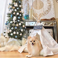 Little Dove Teepee Dog & Cat – Cama perro Tiendas de campaña portátil & Pet Casas Beige para Perros Pequeños Color 24 inch (con o sin cojín opcional) - BESTMASCOTA.COM