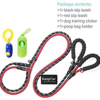 Haapaw 2 paquetes de correa para perro con cómodo mango acolchado reflectante, cuerda de escalada de montaña, correas de entrenamiento para perros grandes, medianos y pequeños (6 pies) - BESTMASCOTA.COM