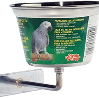 Living World Stainless Steel Parrot Cup - BESTMASCOTA.COM