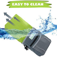 Bolso para pasear con tu mascota con dispensador de bolsas para recoger sus cacas, espacio para sus golosinas y tus llaves y móvil, lo puedes llevar de 3 maneras diferentes, color gris - BESTMASCOTA.COM
