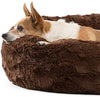 Best Friends by Sheri Lux Fur Donut Cuddler (varios tamaños) - Cama redonda para gatos y perros, alivio ortopédico, autocalentamiento y acogedor para un sueño mejorado, Prime, lavable a máquina, parte inferior resistente al agua - BESTMASCOTA.COM