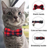 Malier 4 Pack Cat Collar Breakaway with Classic Plaid Bow Tie with Bell Perfact for Cats Kitty Kitten, Adjustable from 6.3~10.2 inch - BESTMASCOTA.COM