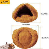 Mojonnie - Cama de gato con forro polar suave para calentar y calentar con forma de triángulo para gatos, invierno, mascotas - BESTMASCOTA.COM