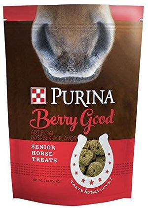 Purina | Berry Good – golosinas de caballo con sabor a frambuesa | agregada biotina para la salud de la pezuña -3 libras (3 lb) bolsa - BESTMASCOTA.COM