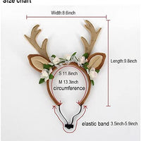 Perro Alce Reno Antler Hat Cap Dog Cat Pet Navidad Costume Outfits pequeña Gran Perro Sombrero Headwear Hair Grooming accesorios - BESTMASCOTA.COM