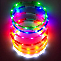 Collar LED para perro, recargable por USB, collar brillante para perro, cuello iluminado, mejora la seguridad y visibilidad de la mascota en la noche, 3 modos intermitentes, resistente al agua, collar iluminado para perros pequeños y medianos grandes - BESTMASCOTA.COM