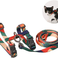 pidan - Juego de arnés y correa para gato a prueba de fugas, chaleco ajustable para gato con clip de metal, correa de 3.9 ft, ajuste cómodo para mascotas, gatitos, conejos, animales pequeños - BESTMASCOTA.COM