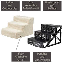 Ideas en la vida escaleras de mascotas rampa para camas de alta – Doggy pasos para perros pequeños y gatos para Galaxy Tab de carcasa rígida en una escalera de 3 paso perro para sofá, cama, silla o coche altas - BESTMASCOTA.COM