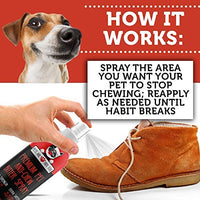 Spray antimasticable para adiestramiento de perros: no masticar amargo y disuasorio de mascotas para perros y gatos – Corrección de comportamiento para dejar de masticar y lamer – seguro para muebles, patas y vendajes – 8 oz - BESTMASCOTA.COM