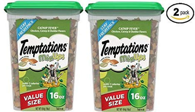 Temptations Mixups Catnip Fever - Juego de 2 cuencos para gatos con sabor a la fiebre (tamaño grande) - BESTMASCOTA.COM