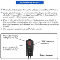 UPETTOOLS Calentador sumergible para acuario, termostato de agua para acuario, ajustable para 3 ~ 120 galones con controlador de temperatura 50 W/100 W/250 W/300 W/500 W, 2 ventosas - BESTMASCOTA.COM